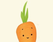 carrot art print // Lovely vegetables series // 6x8 print
