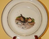 Antique Pheasant  hand colored Hickok Ashtray