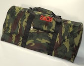 Personalized With Embroidery 22 Inch Canvas Camouflage Duffel Bag