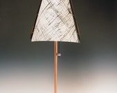 Black and red table lamp. Whimsical, contemporary, sublime and totally unique. Original design handmade shade. 68