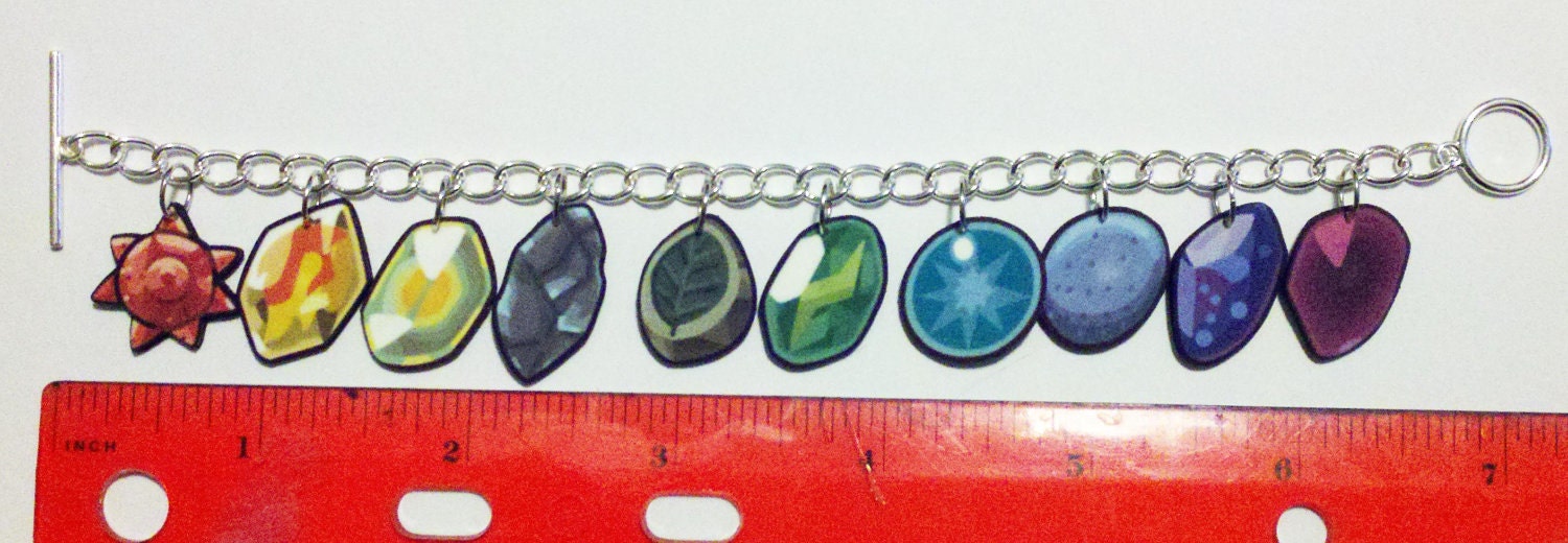 Pokemon Evolutionary Stone Charm Bracelet