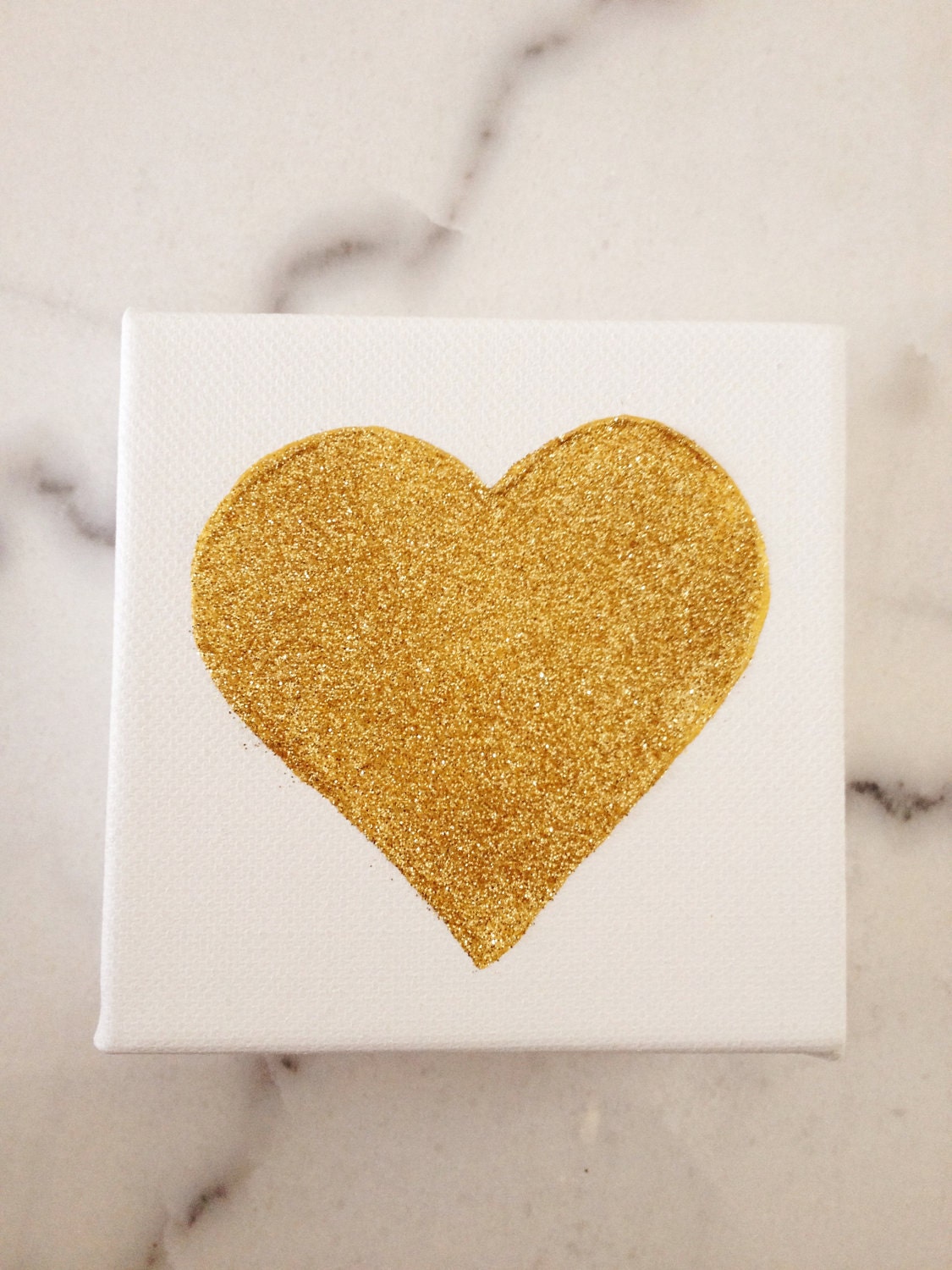 4x4 Canvas Painting - Heart of Gold