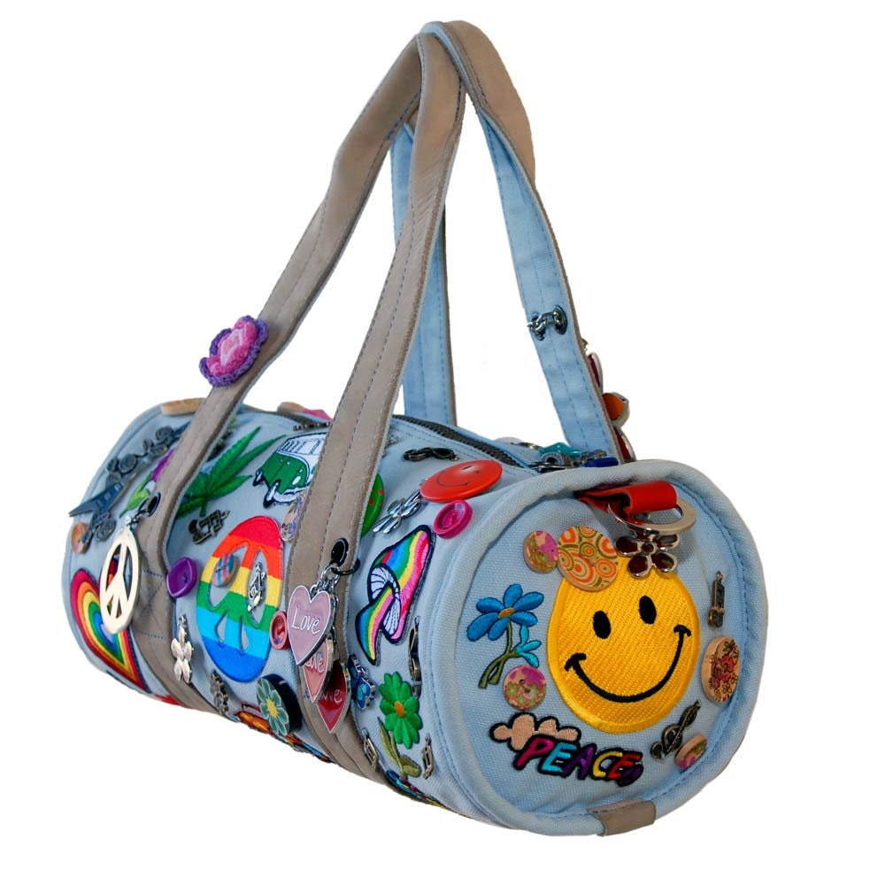 Peace and love purse, Hippy chic , boho style, Groovy, ONE OF A KIND