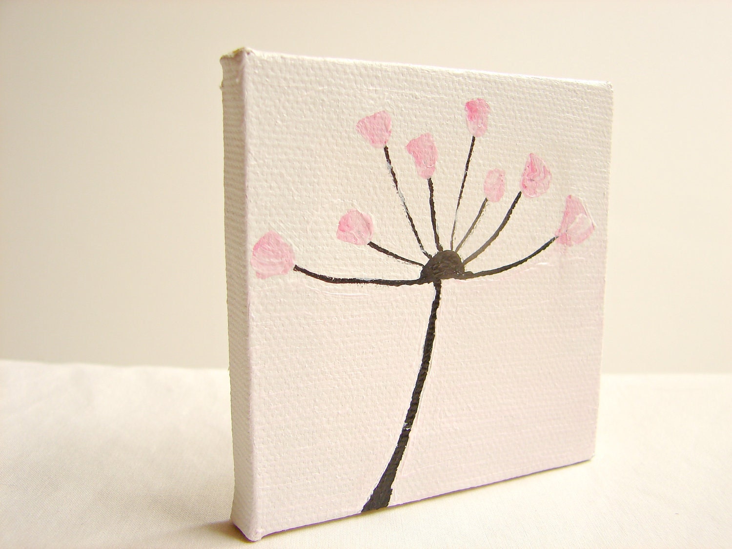 Whimsical Mini Diptych Acrylic Art- Girls Room, Girls Birthday, Nursery-Purple & Pink