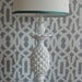 SOLD To Patricia/ Vintage MID CENTURY Pineapple Lamp White Quartite