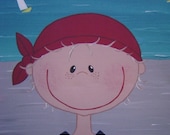 Art for Kids: Original Acrylic Painting - Beach Boy