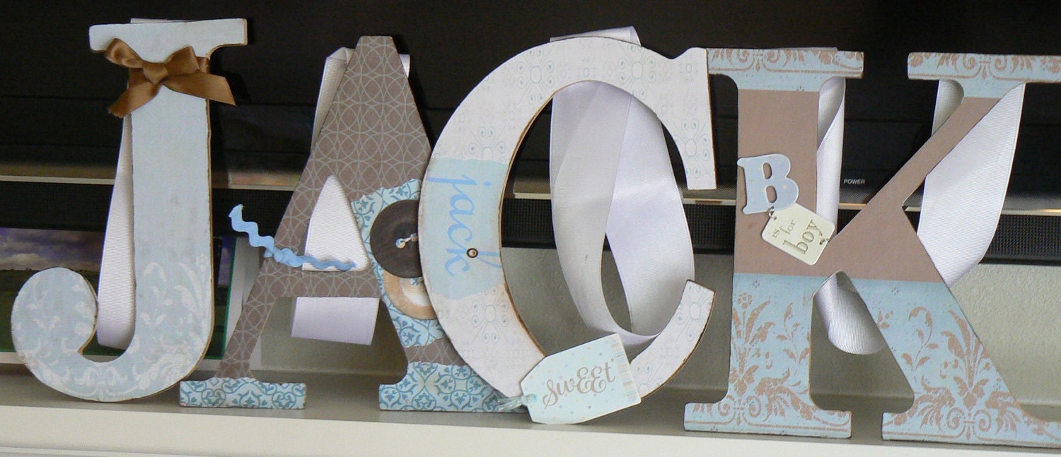 Shabby Chic Custom Wood Letters