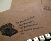 Typewriter Love - Letterpress Postcard