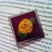 Silk Ribbon Rose Brooch/Pin - Silk Ribbon Embroidery by BeanTown Embroidery