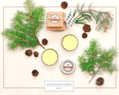 Natural Cologne and Lotion Bars - Live Beautifully Gift Set, Fresh Mountain Timber - Masculine, Fresh Pine, Earth, Smoky Spice