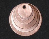 60 Piece Copper Circles With Holes and Brushed Finish 6 Sizes