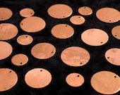 20 Piece 1/2 inch Copper Circles Unfinished With Holes