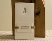 Letter A : Letterpress Notepad / Stationery Set