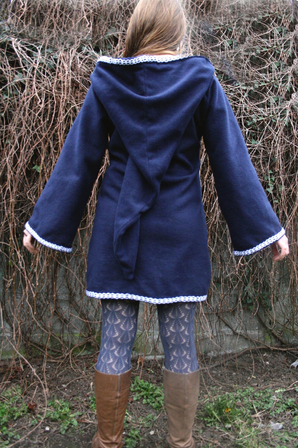 Festival Elf Dress - Medieval Womens Tunic with Pixie Pointy Hoodie - Game of Thrones Costum - Link hoodie - PSY hoodie elven dress