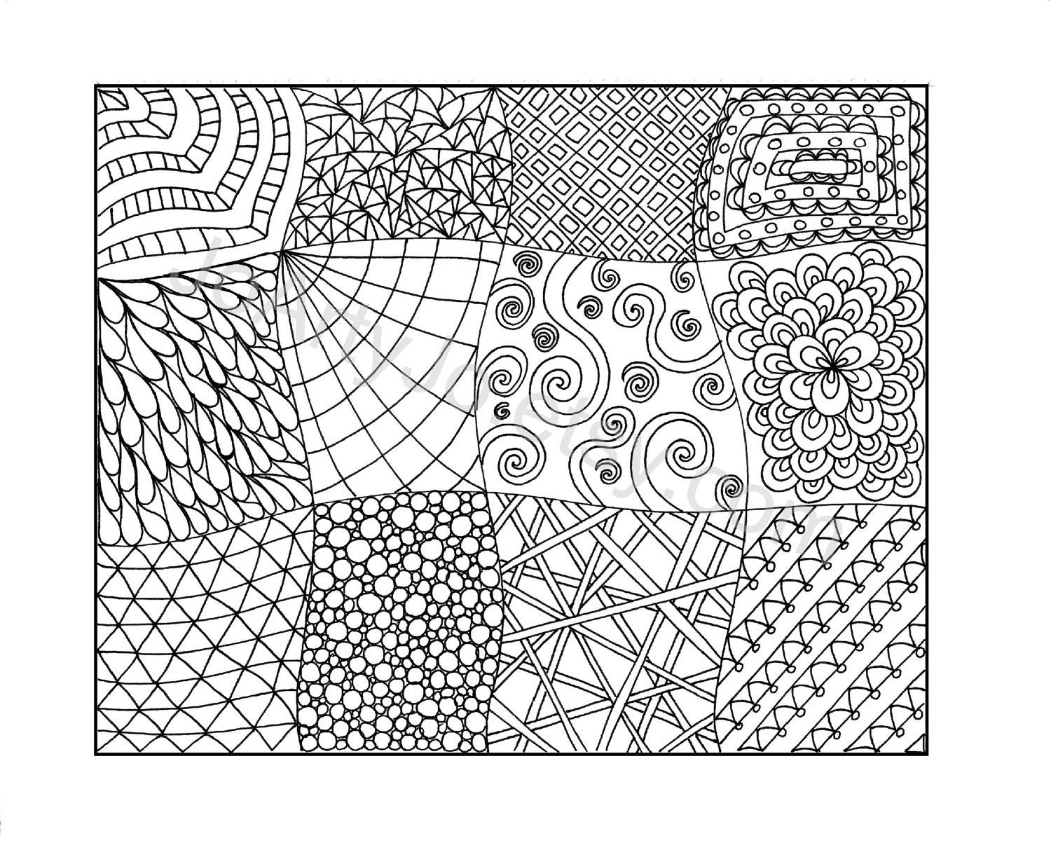 zentangle coloring pages free - photo #16
