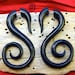Earrings Fake Gauge Earrings Black Wood Swan Spirals Tribal Earrings - Gauges Plugs Bone Horn - FG010 DW