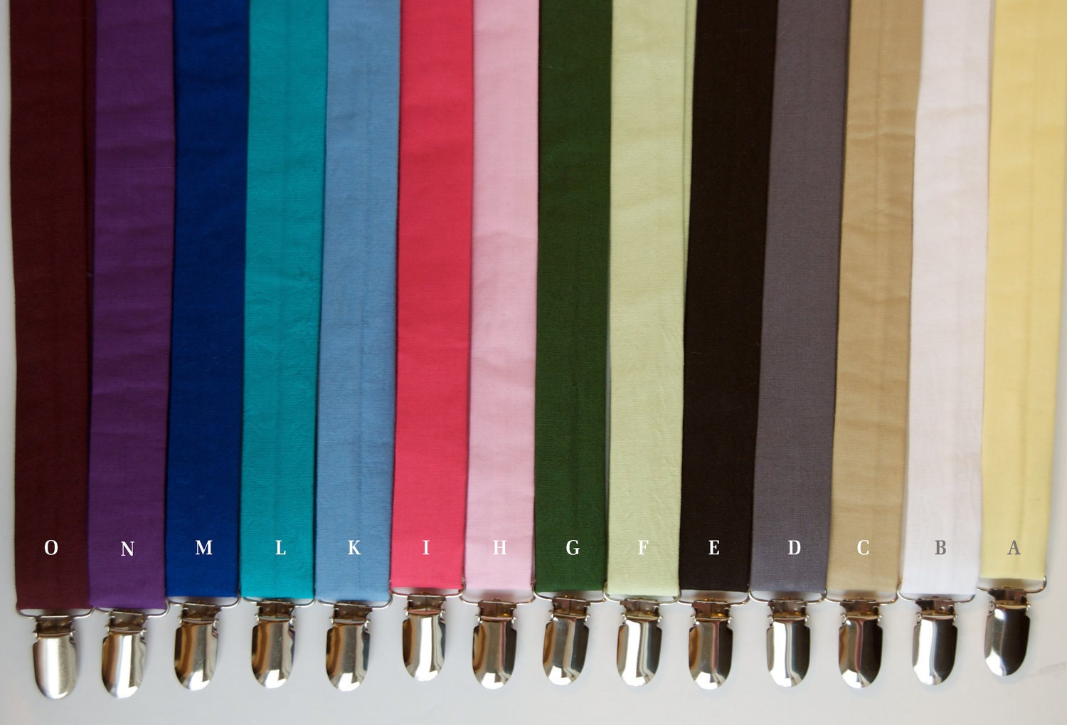 Child Suspenders - ANY SOLID COLOR - photo prop wedding Baby Toddler Child Boys