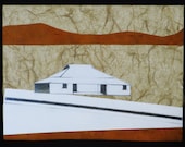 Original Art, Drawing, Collage: House next to Straight Road
