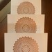 Exotic Lace: Moroccan Inspired Bronze.  Set of four hand embossed cards with lined envelopes.