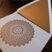 Exotic Lace: Moroccan Inspired Bronze.  Set of four hand embossed cards with lined envelopes.
