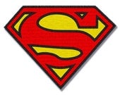 Instant Download -  SUPERMAN 057- Machine Embroidery design -  applique and Fill stitch