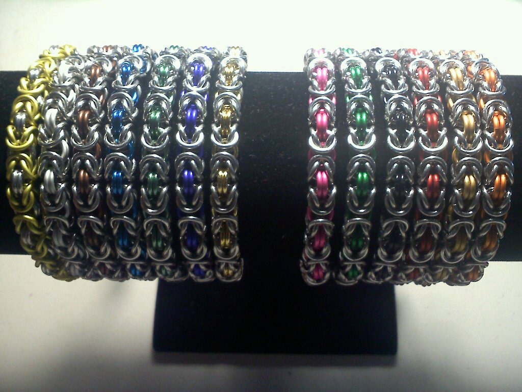 Handmade Chainmail Byzantine Bracelet