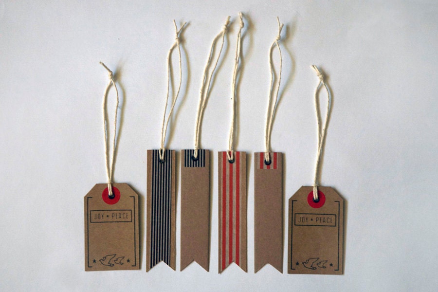 Christmas Gift Flag Tags
