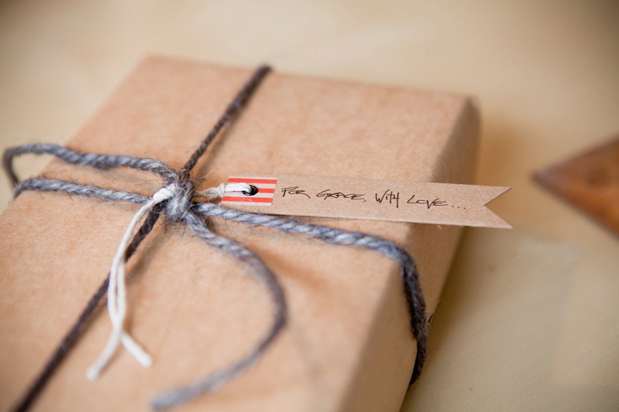 Christmas Gift Flag Tags