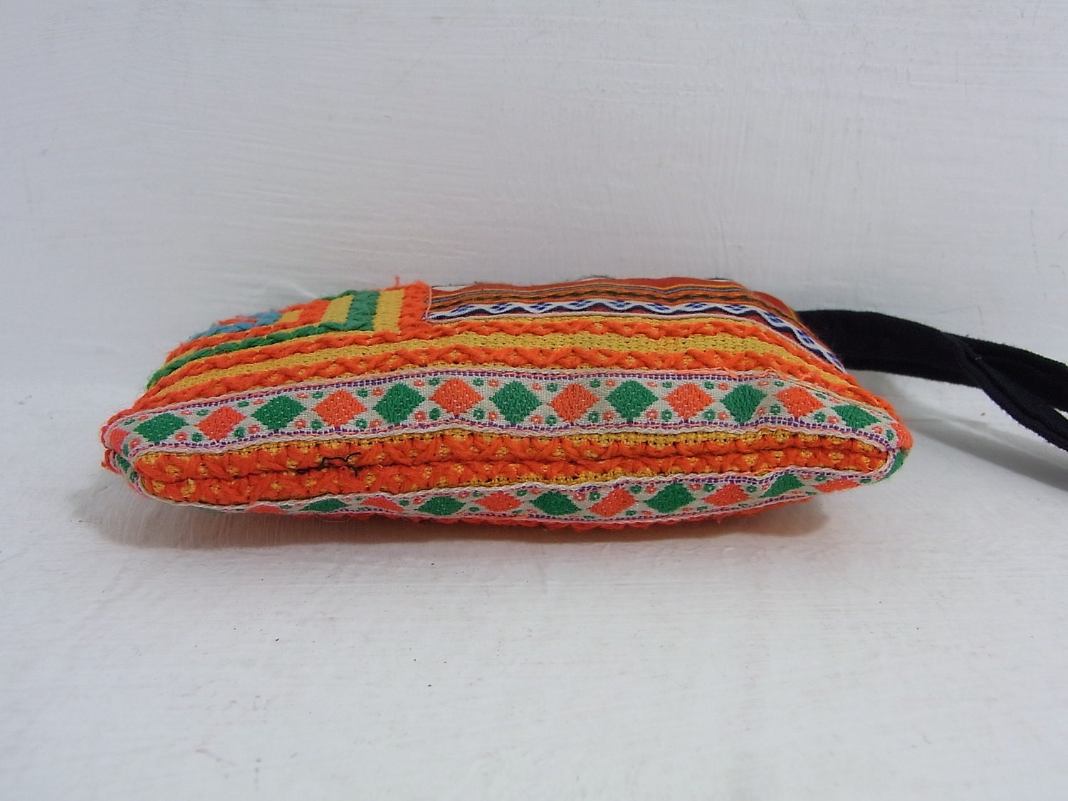 Coin Pouch Bag Purse Hill Tribe Fabric Vintage HMONG Hemp Handmade Thailand (BG290V.704)