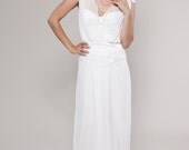 1920's Inspired Wedding Dress:  V-neck Chiffon Top (not entire dress)