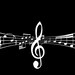 Modern vinyl wall decal 3d music notes decal black silhouette decals music wall mural -