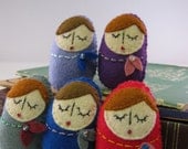 Small Felt Russian Matryoshka Doll