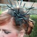 Black Feather and Crinoline Fascinator with Sequin Detail