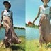 Light Rustic Victorian Goth High Waisted Skirt