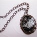 Steampunk Necklace - Butterfly Cameo - Watch Movement Part - Filigree