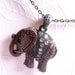 Royal Family Jeweled Elephant Necklace - Indian Gypsy Carnival Elephant