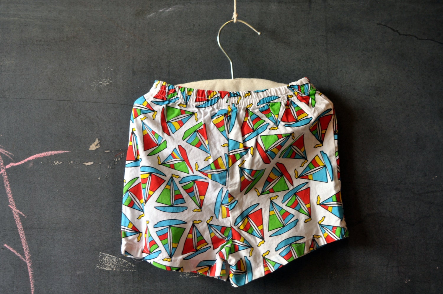 SALE summer sailboat shorts for toddler, size 18 months