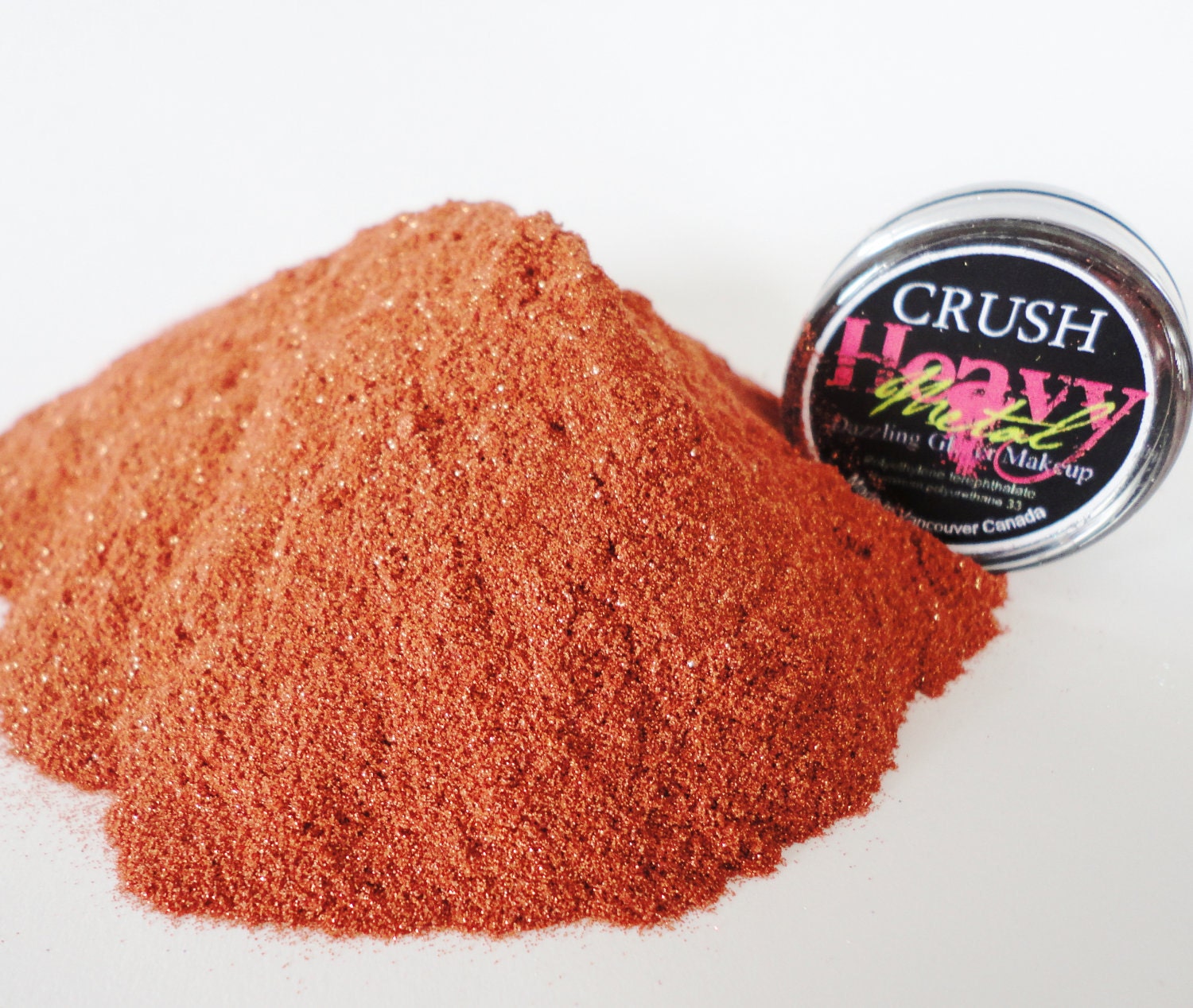 Heavy Metal Makeup Glitter EyeShadow  5g Jar Topaz Copper Brown Eye Shadow