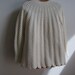 Vintage Sweater handmade Crochet ivory Cardigan Boho Granny