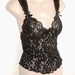 Vintage Bra Camisole Cami ESCANTE Black lace slip bustier- M