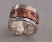 Personalized Ring Sterling Silver and Copper