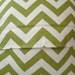 18 inch throw pillow cover, Chevron olive green and white. Zigzag pattern, modern print. For indoor use.