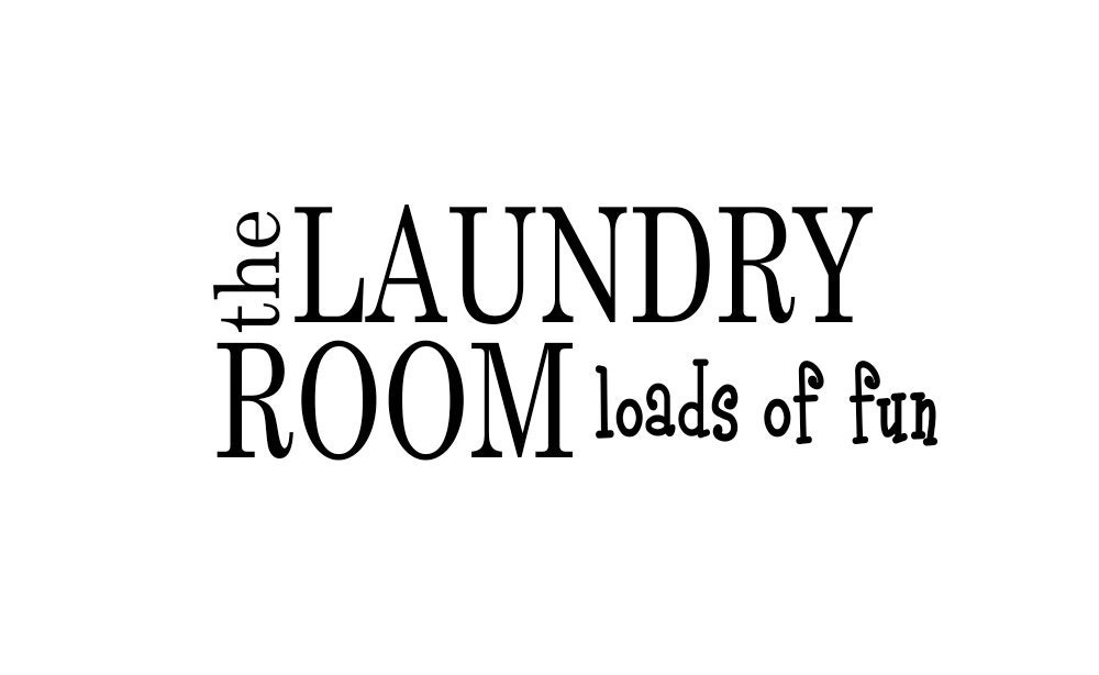 Laundry Room Wall Decal Loads Of Fun Wall Quote with Vinyl Lettering - Fun Saying 12"H x 34"W