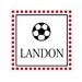 Soccer Wall Decal Initial and Name Vinyl Wall Decal Sports Decal Athletics for Boy Baby Nursery or Boys Room 22"H x 22"W Wall Art FS208