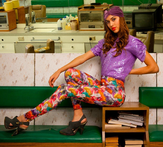 PRE-ORDER Leggings -Womens tights - Crystal Handmade Leggings