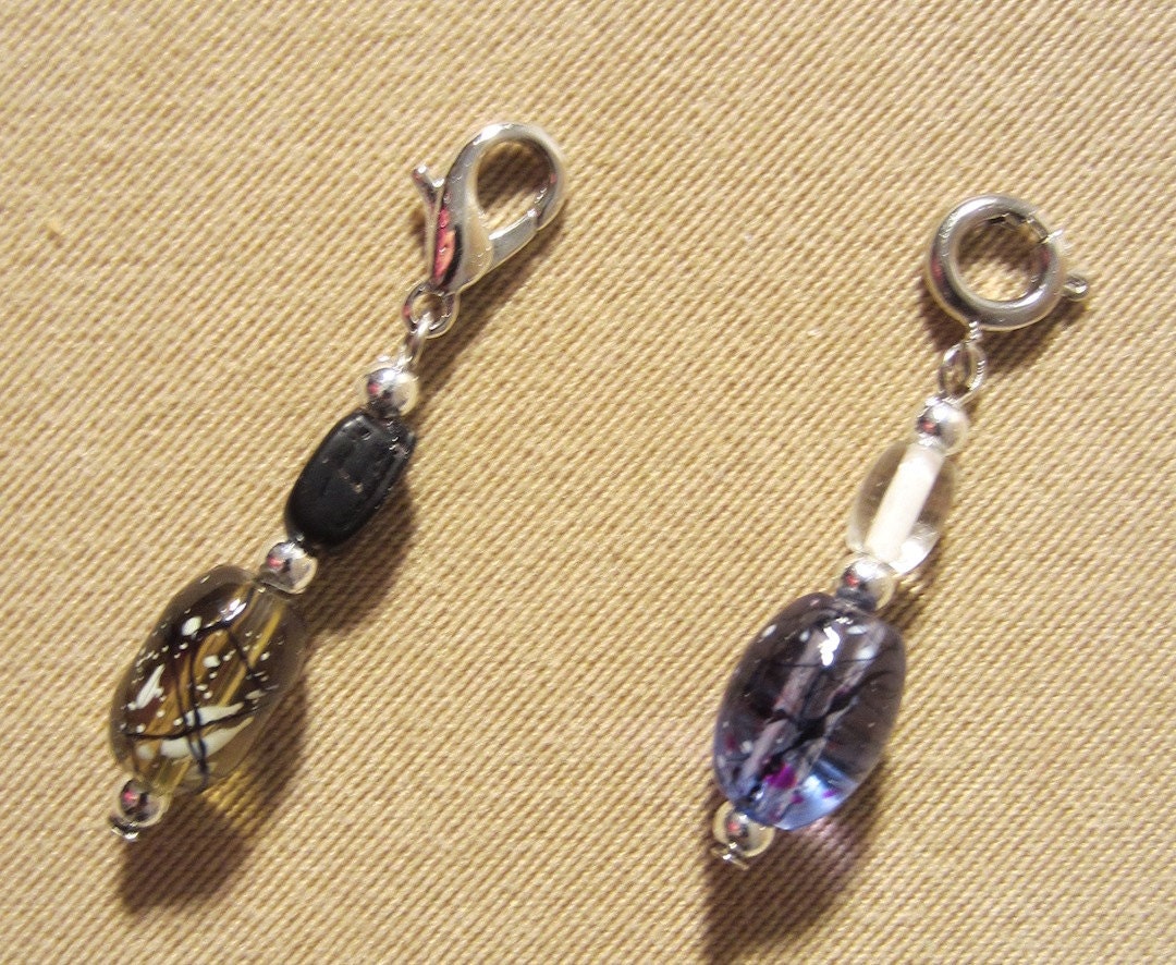 Glass Splatter Add a Charm / Purse Charm / Zipper Pull / Cell Phone Charm