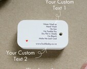 Care Label Personalized Gift Tags - Care Labels Instructions Tags - Hang tags - Set of 40 (Item code: J253)