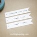 Typewriter Personalized Swallowtail Flag Gift Tags - Favor Tags - Thank you - Hang tags - Swing Tags - Set of 25 (Item code: J262)