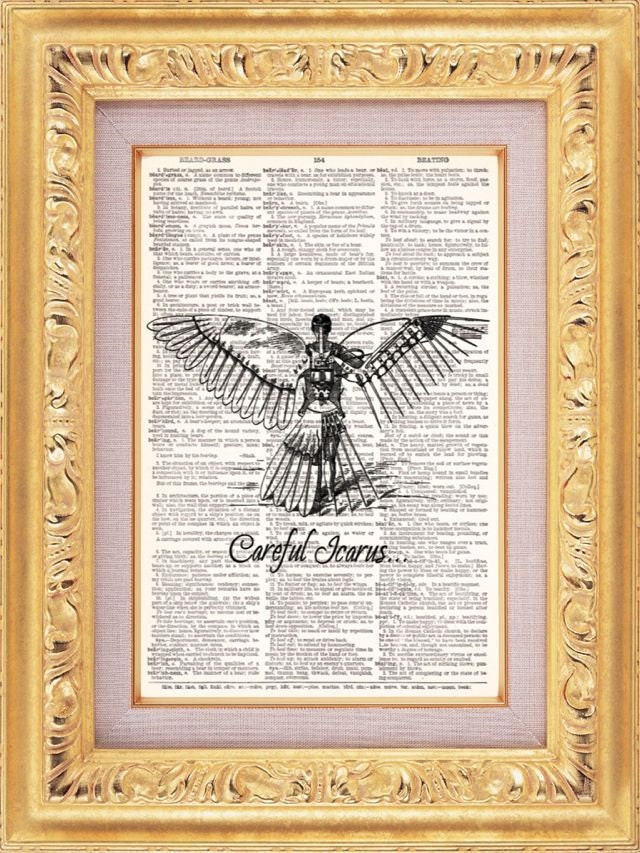 Vintage Dictionary Print Vintage Book Print Page Art Upcycled Vintage Book Art