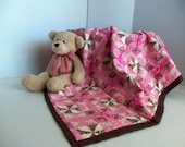 Girl's Fabric Baby/Toddler Quilt Blanket - FREE Shipping